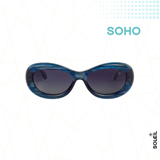 Óculos Cannes Azul - Lente Preta