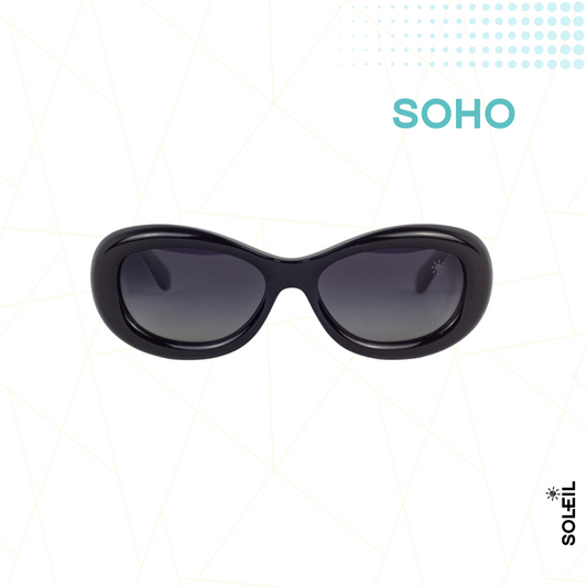 Óculos Cannes Preto - Lente Preta