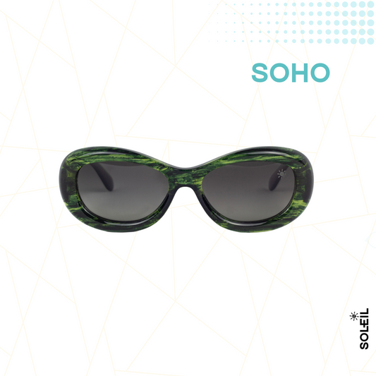 Óculos Cannes Verde - Lente Preta