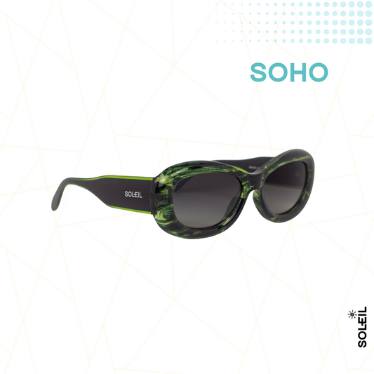 Óculos Cannes Verde - Lente Preta