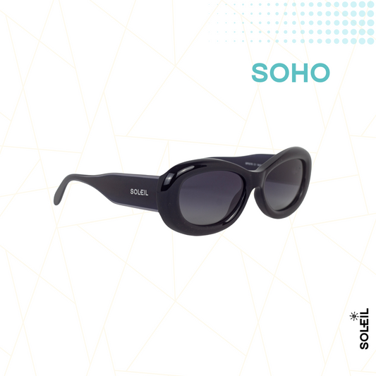 Óculos Cannes Preto - Lente Preta