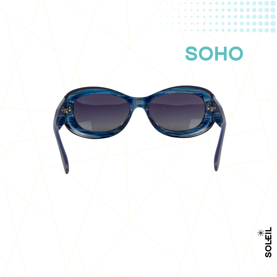 Óculos Cannes Azul - Lente Preta