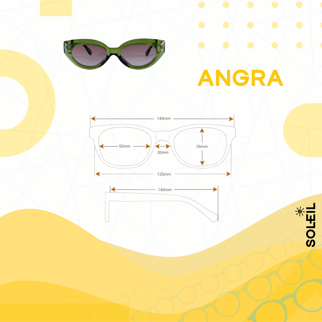 Óculos Angra Verde - Lente Marrom Degradê