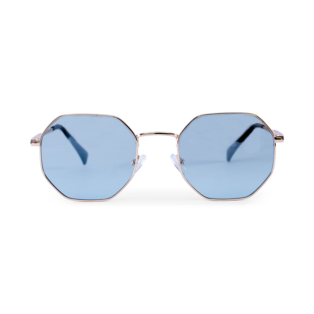 Óculos Noronha Dourado - Lente Azul