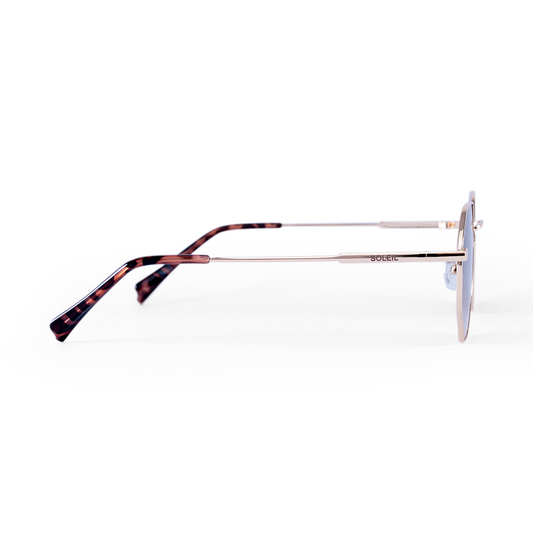 Óculos Noronha Dourado - Lente Marrom Degradê