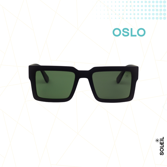 Oslo Preto - Lente Verde