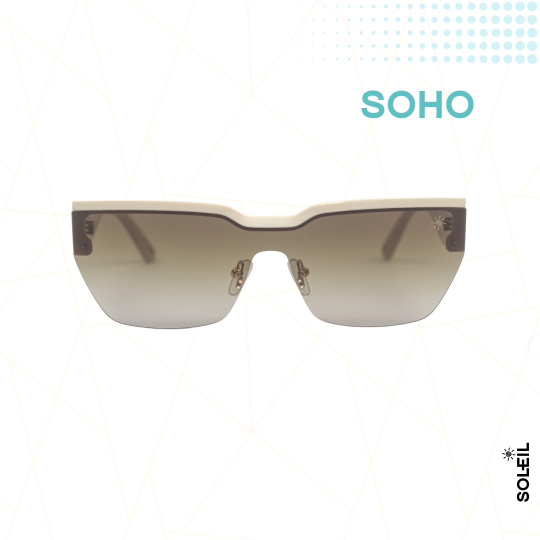 Soho Off-White - Lente Marrom Degradê