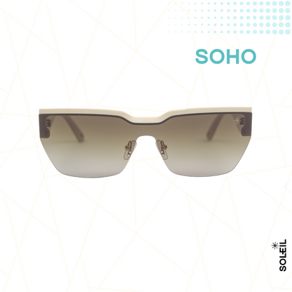 Soho Off-White - Lente Marrom Degradê
