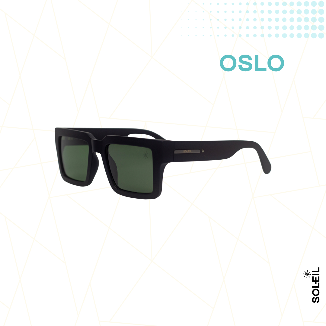 Oslo Preto - Lente Verde