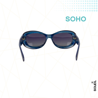 Óculos Cannes Azul - Lente Preta