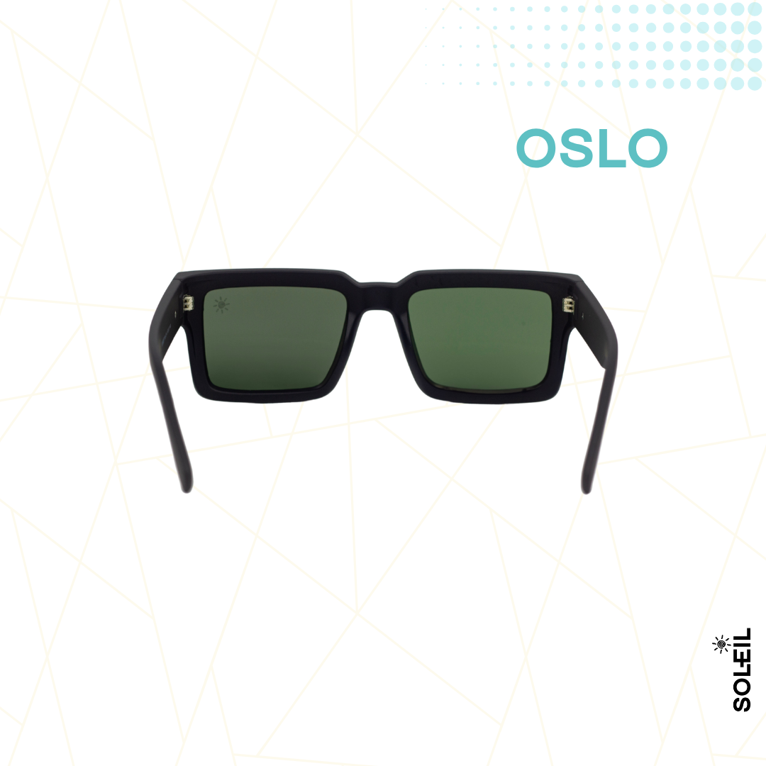 Oslo Preto - Lente Verde