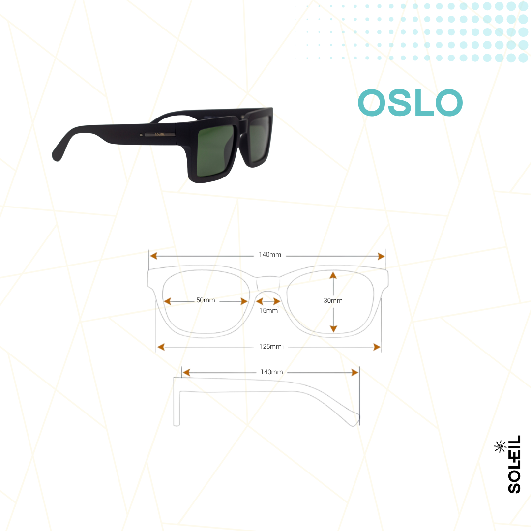 Oslo Preto - Lente Verde